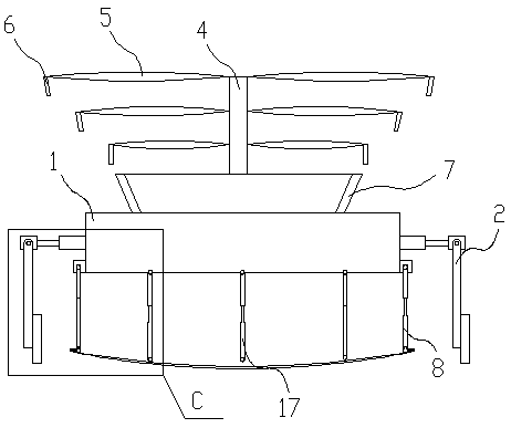 A scrubbing machine for flagpoles