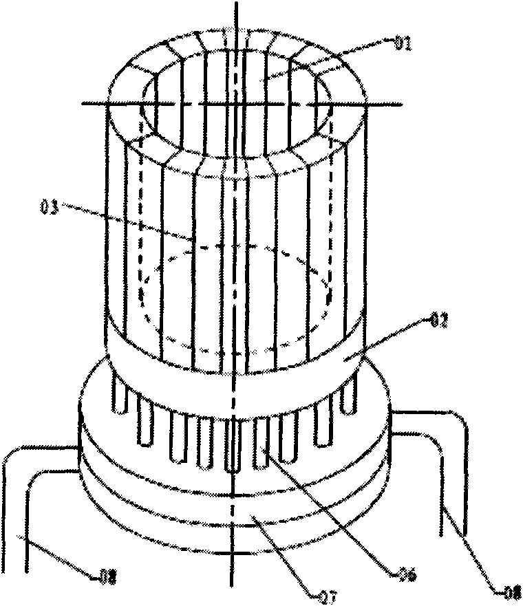Single-waterway split cold crucible for induction melting and manufacture method thereof