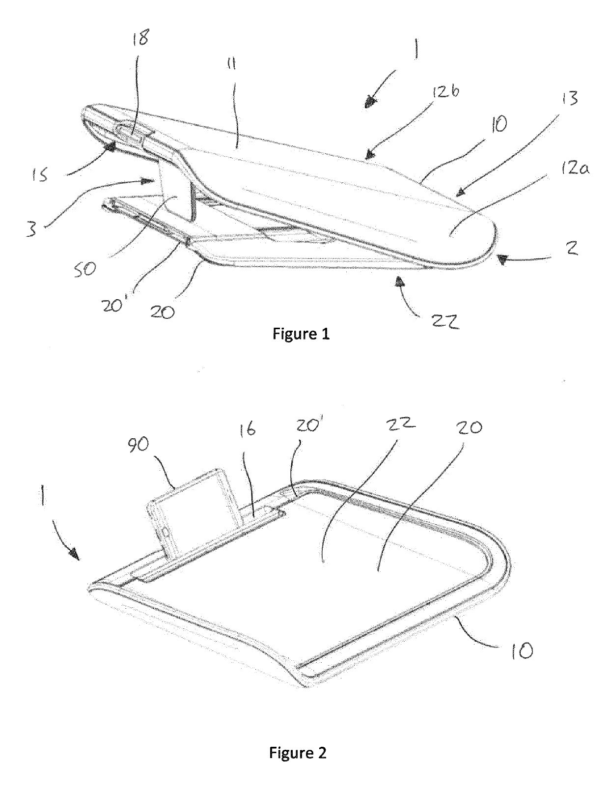 Portable table attachable and detachable from the interior trim of a vehicle