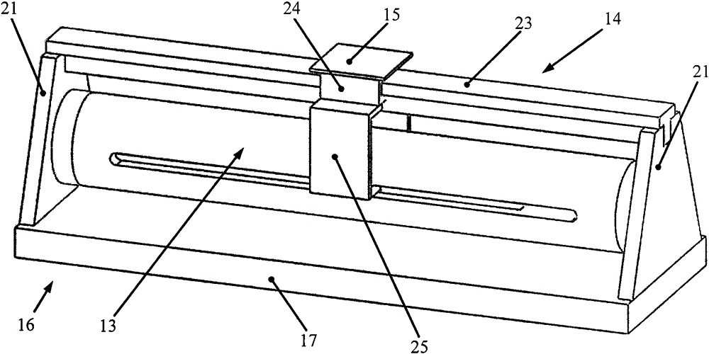 Cylindrical closed magnetic field type low-frequency vibration calibration table with centripetal excitation of long permanent magnet tube