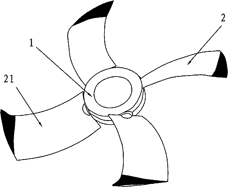 Axial flow wind wheel with improved blades