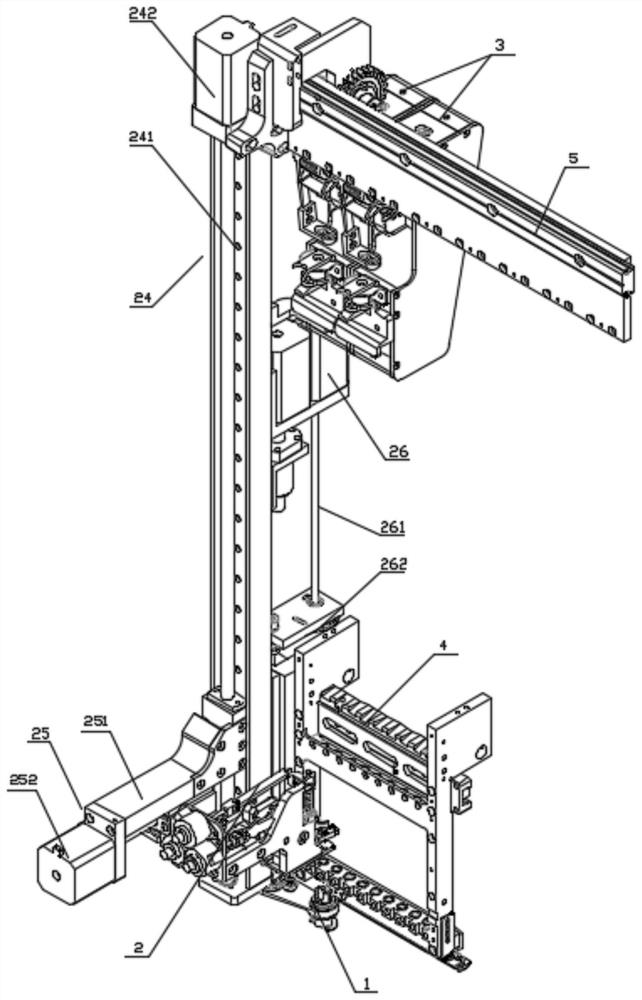 A looping head and rope embroidery machine with a split structure