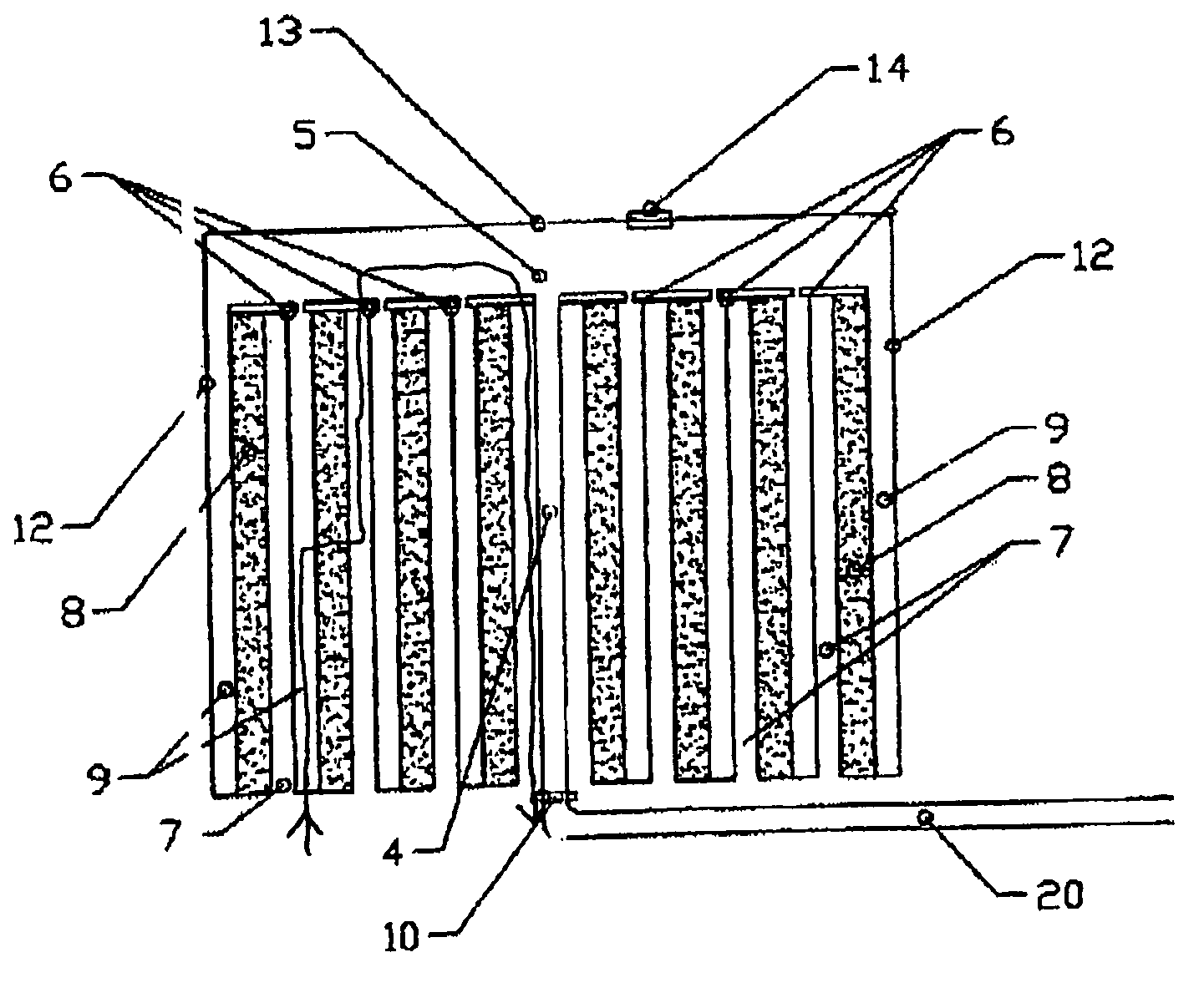 System for feeding a liquid fluid through a filter
