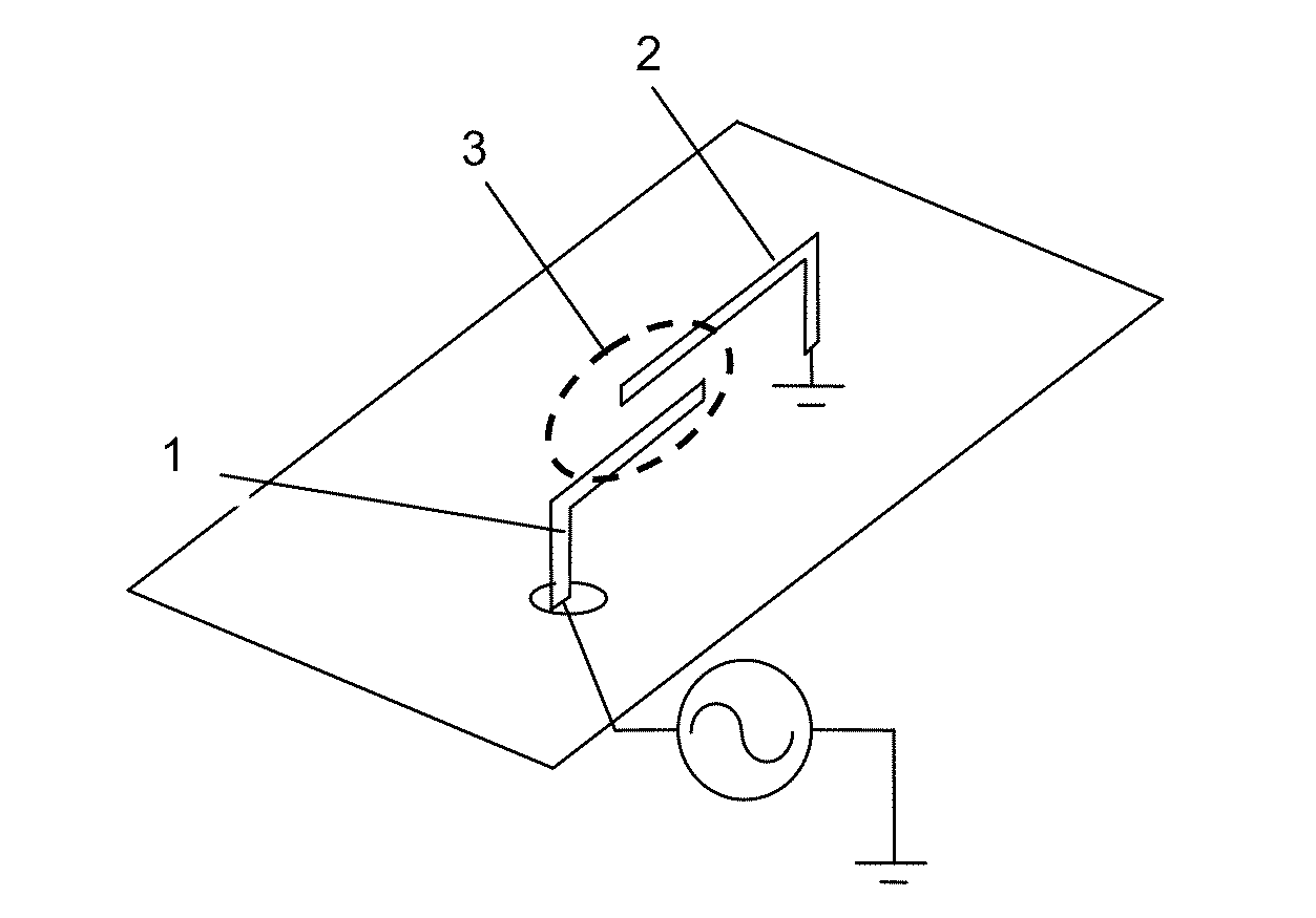 Antenna with multiple coupled regions