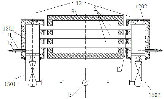 Regenerative type multi-tube-bundle radiation tube combustion device