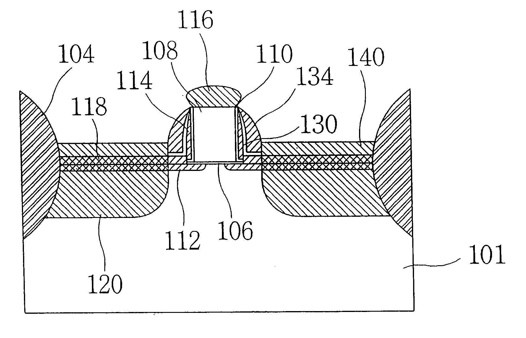 MOS transistor with elevated source/drain structure