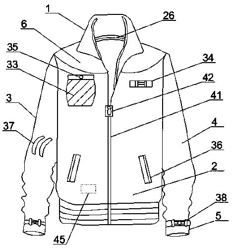 Thermal school uniform with cuffs capable of automatically changing heat retention property