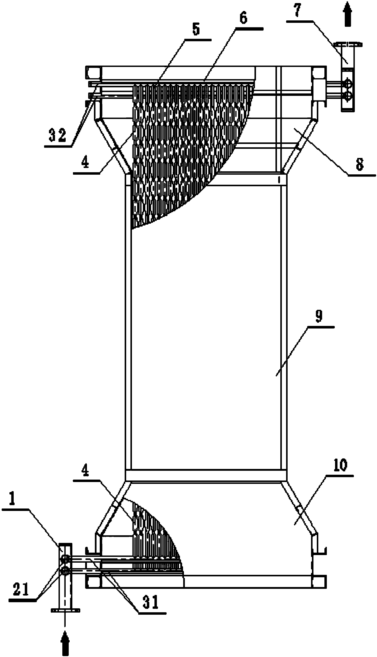 Pure countercurrent modular combined heat exchanger