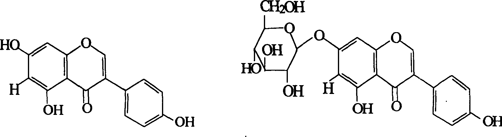 Method for separating major monomeric compoent of soybean isoflavone