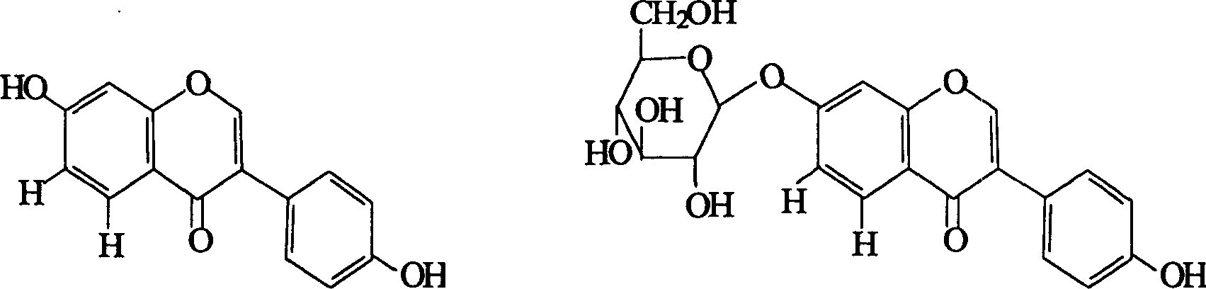 Method for separating major monomeric compoent of soybean isoflavone