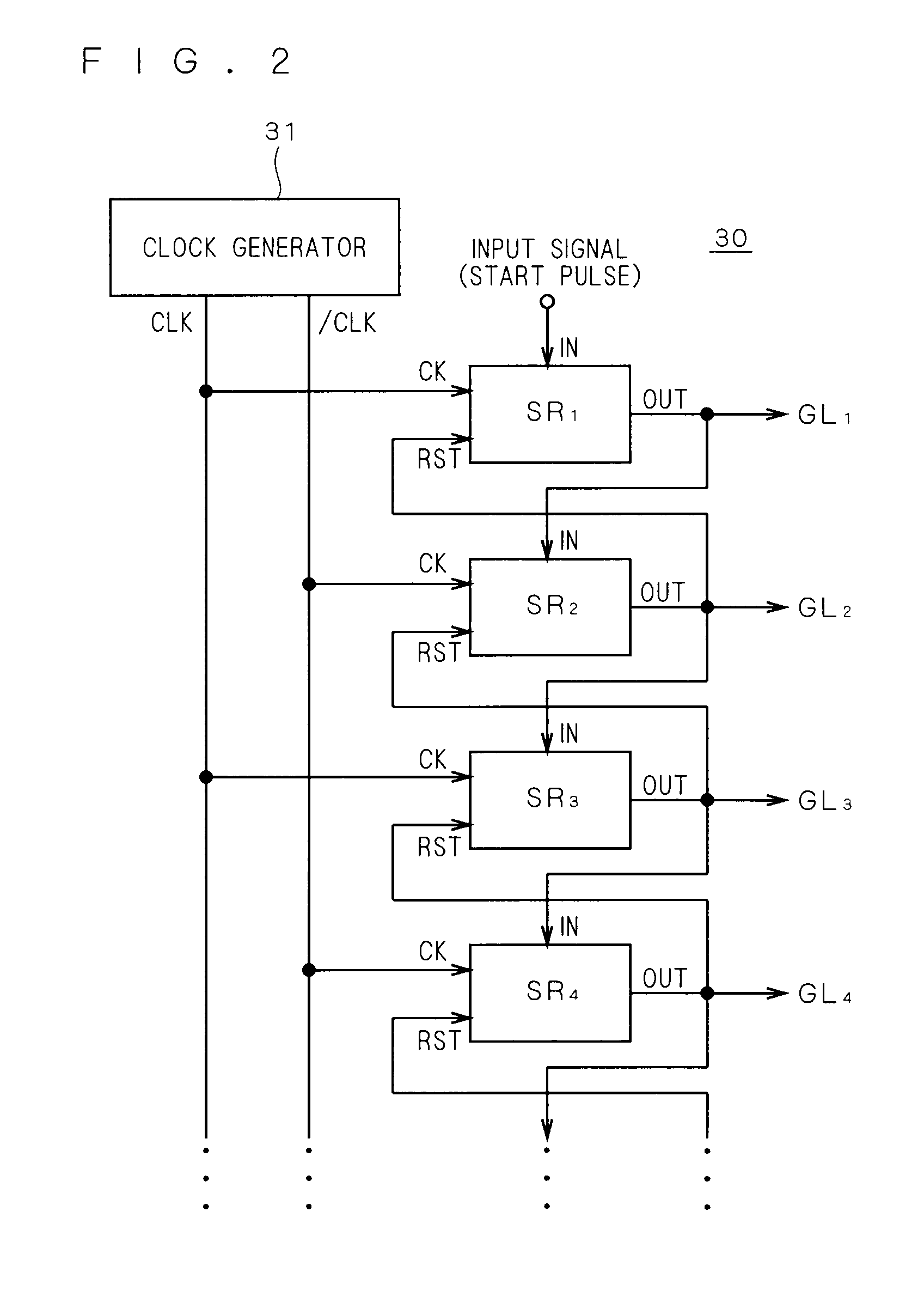 Shift register circuit and image display comprising the same