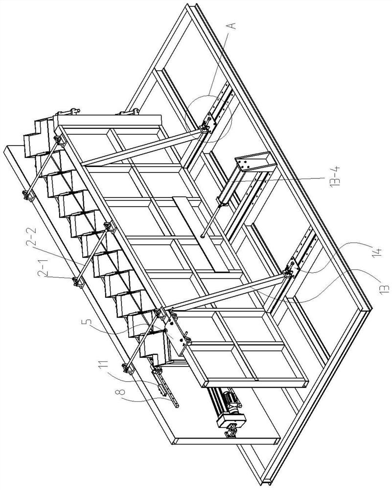 Vertical adjustable modulus prefabricated staircase forming equipment and its step height adjustment method