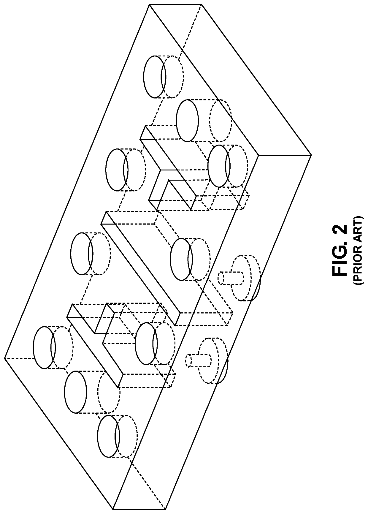 Dual-mode monoblock dielectric filter and control elements