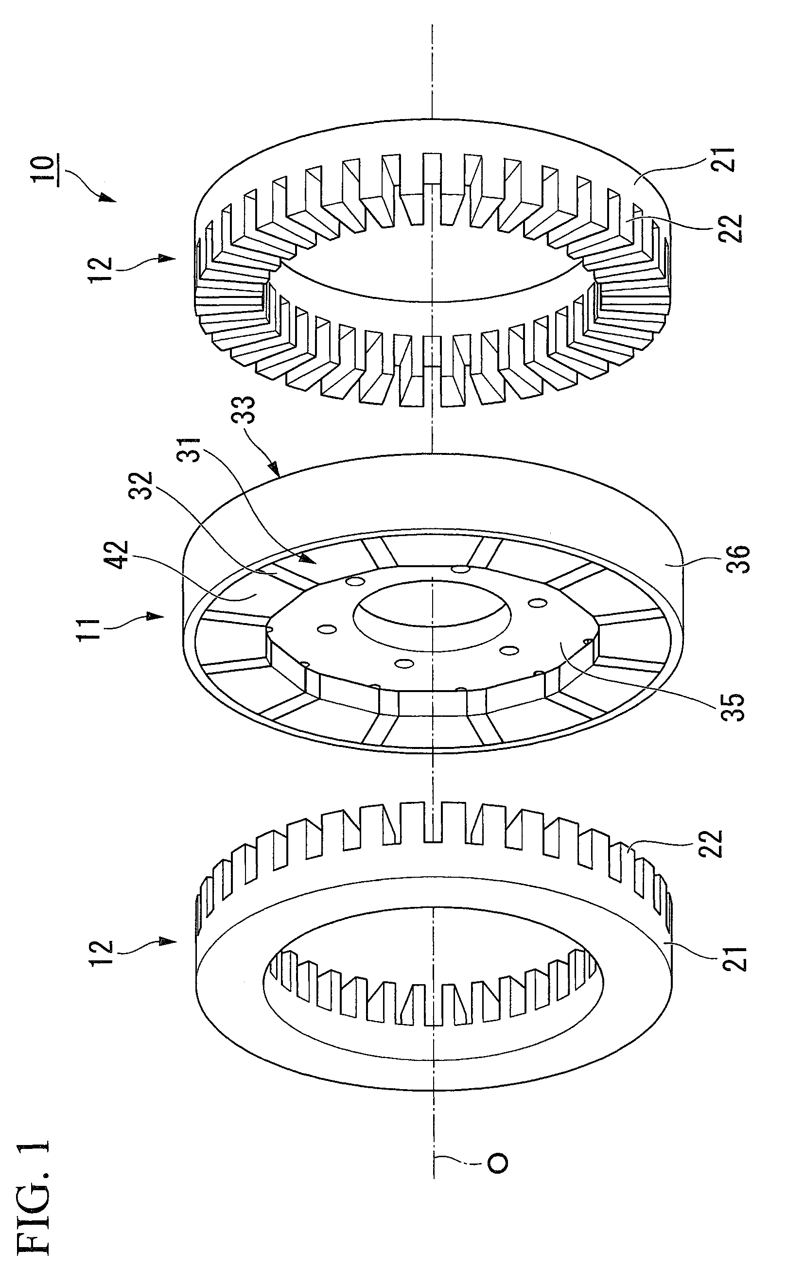 Axial gap type motor