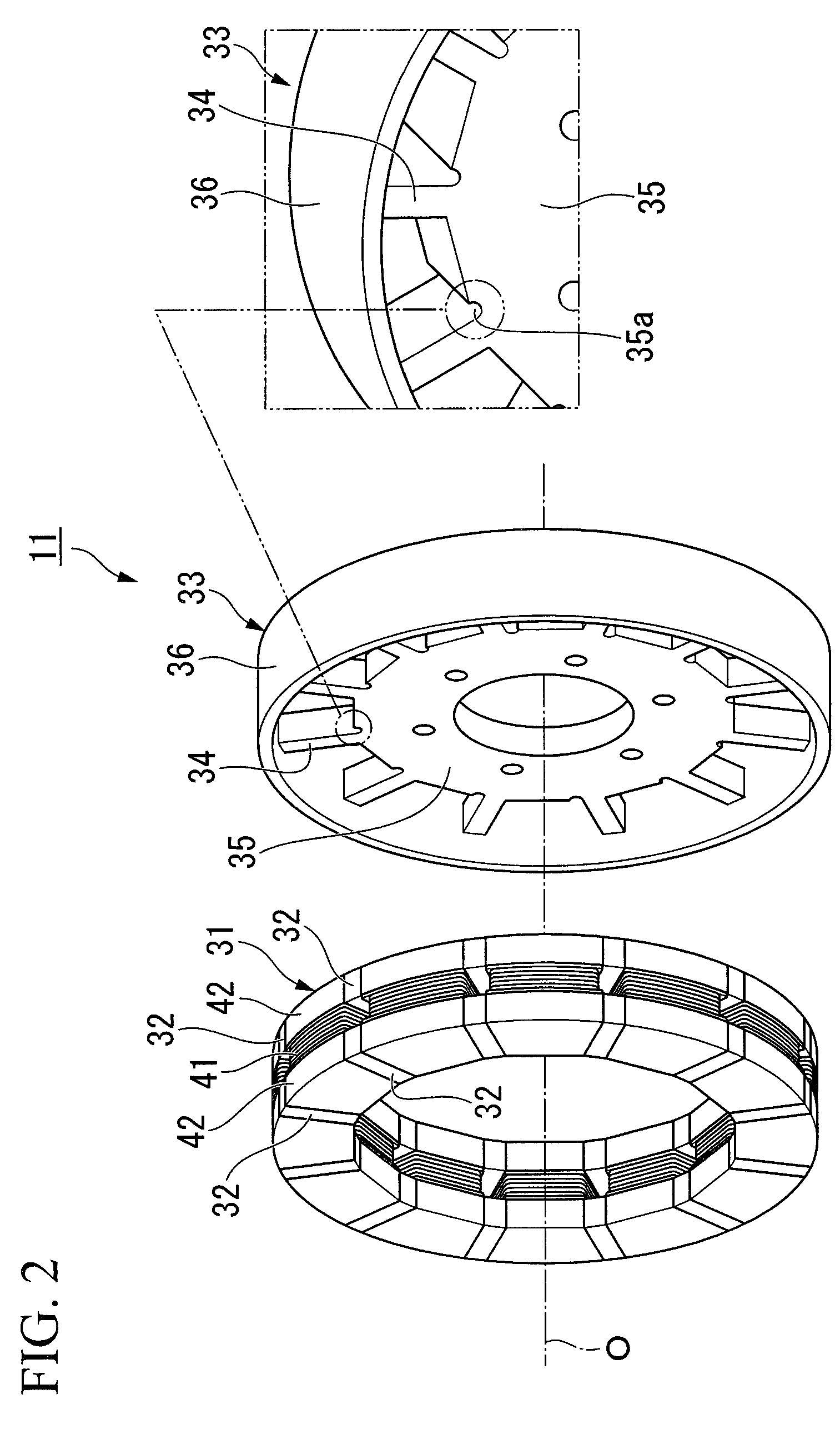 Axial gap type motor