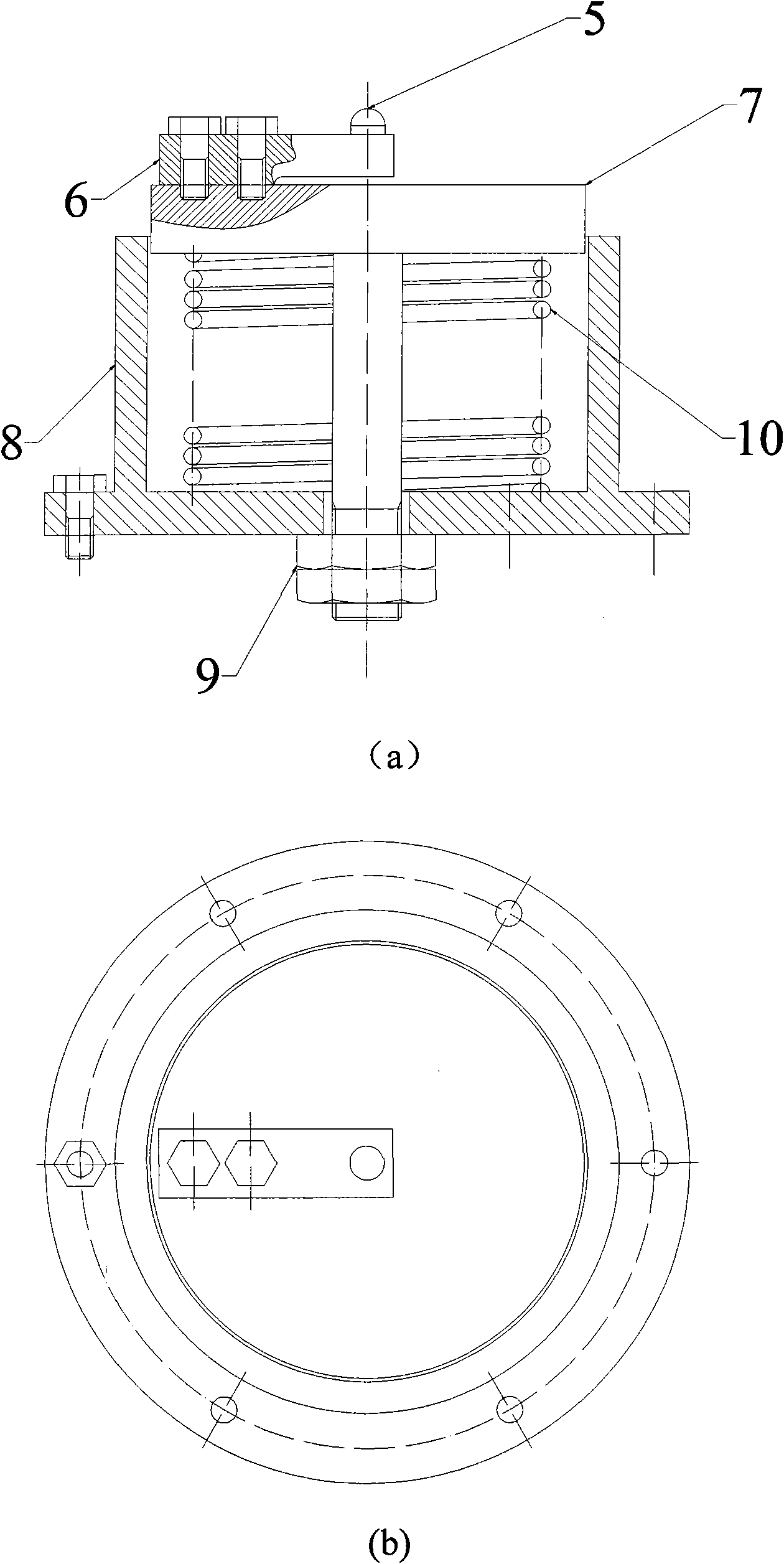 Step-type spring supporting vehicle axle load measurement device