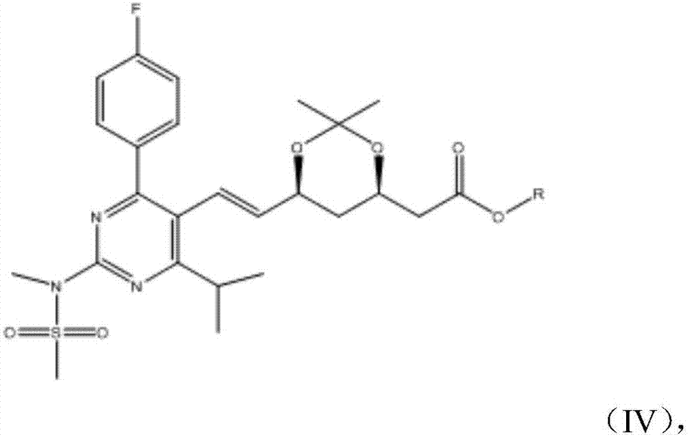 A kind of synthesis technique of the intermediate of synthetic rosuvastatin