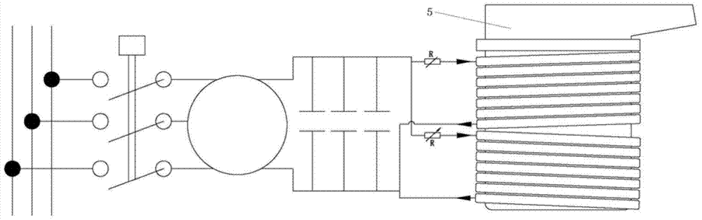 Intermediate frequency induction coil