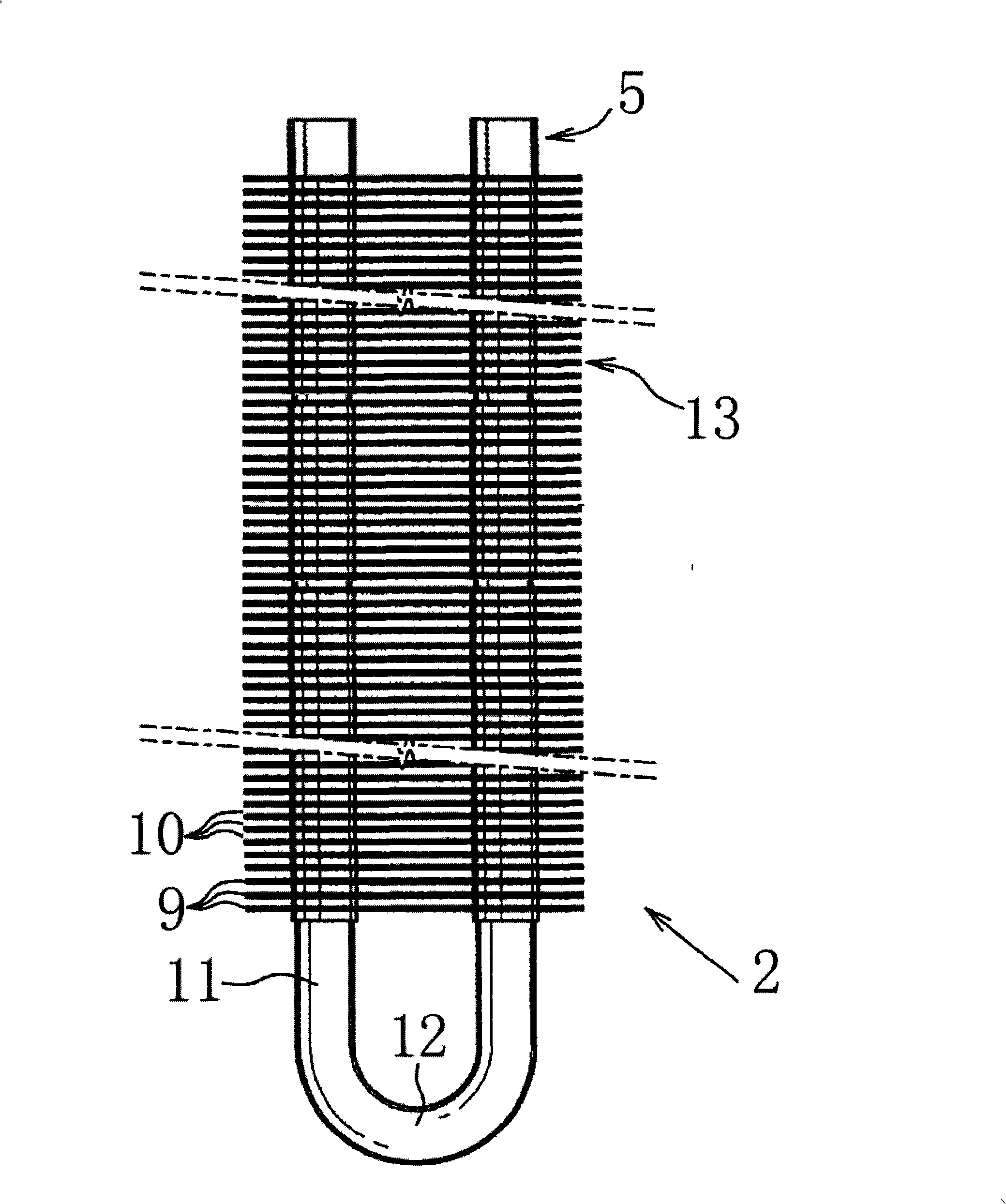 Connecting method of heat exchange aluminium tube