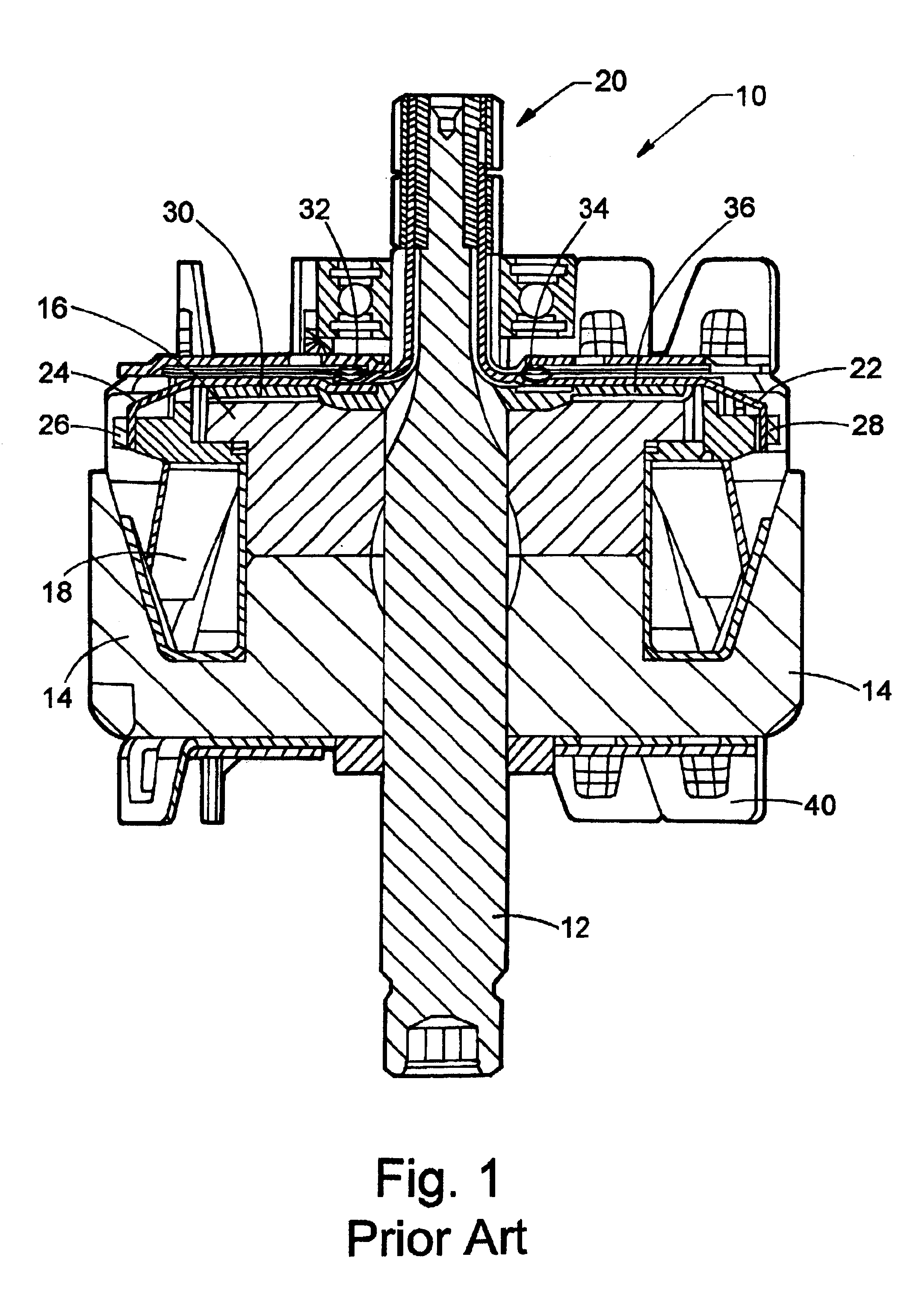 Alternator field coil wire routing design