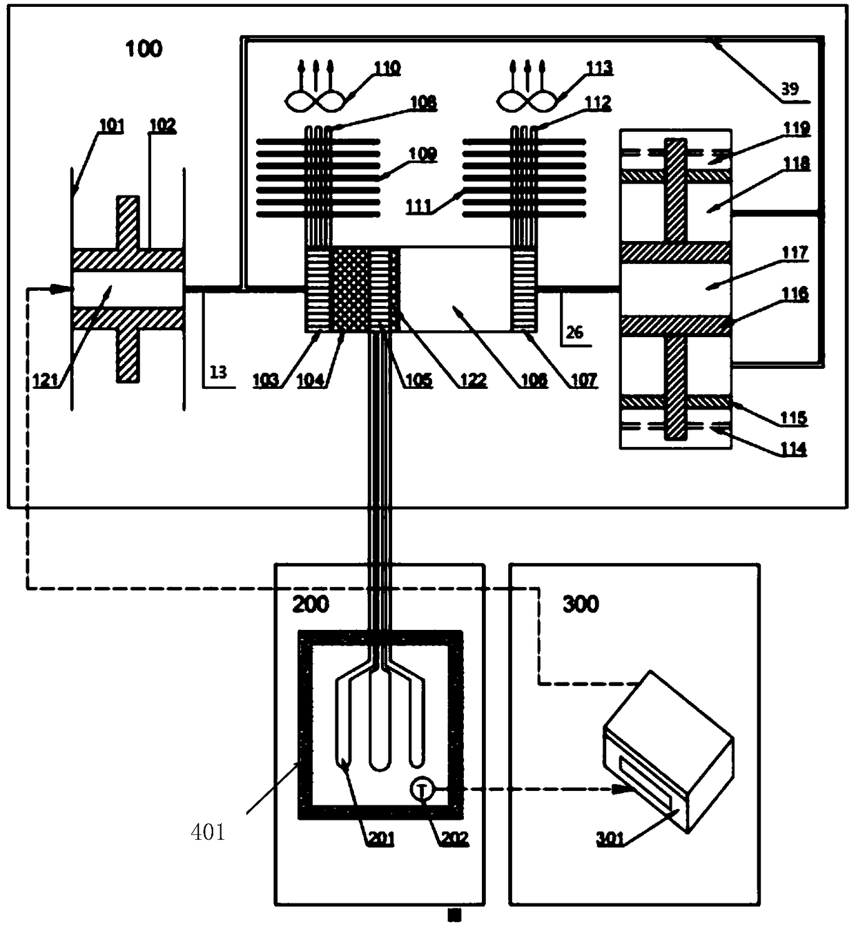 Refrigerator comprising opposite-type vibration-free work recovery pulse tube cryocoolers