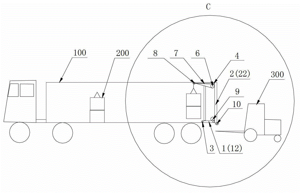 Container unloading device