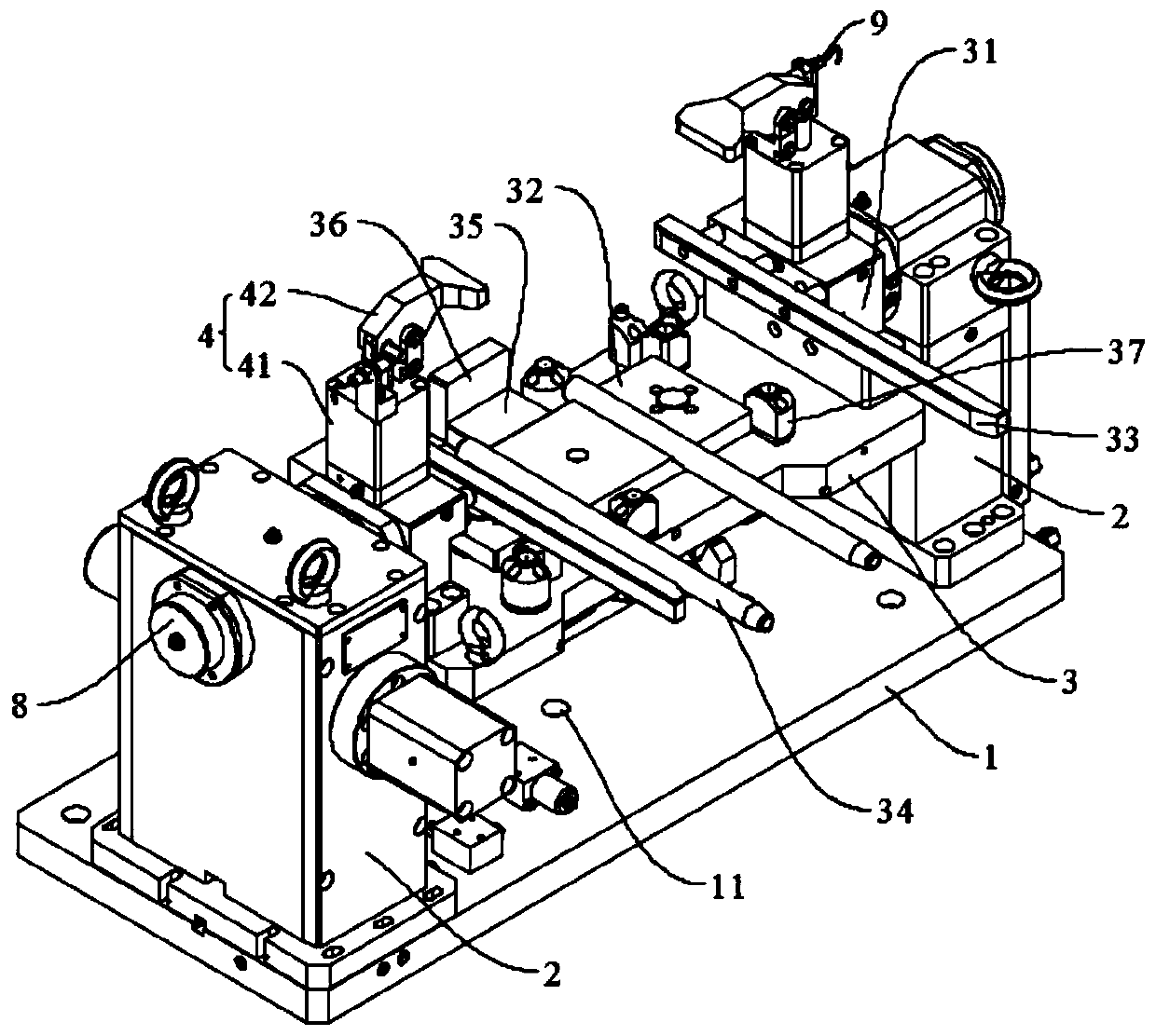 Clamp for machining engine cylinder oblique water hole and machining method