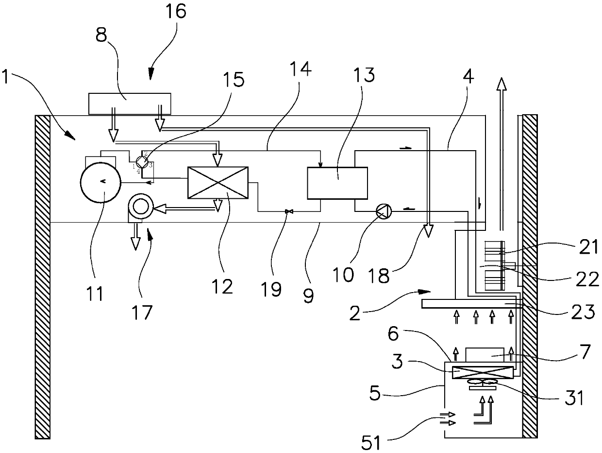 Air conditioning system for kitchen