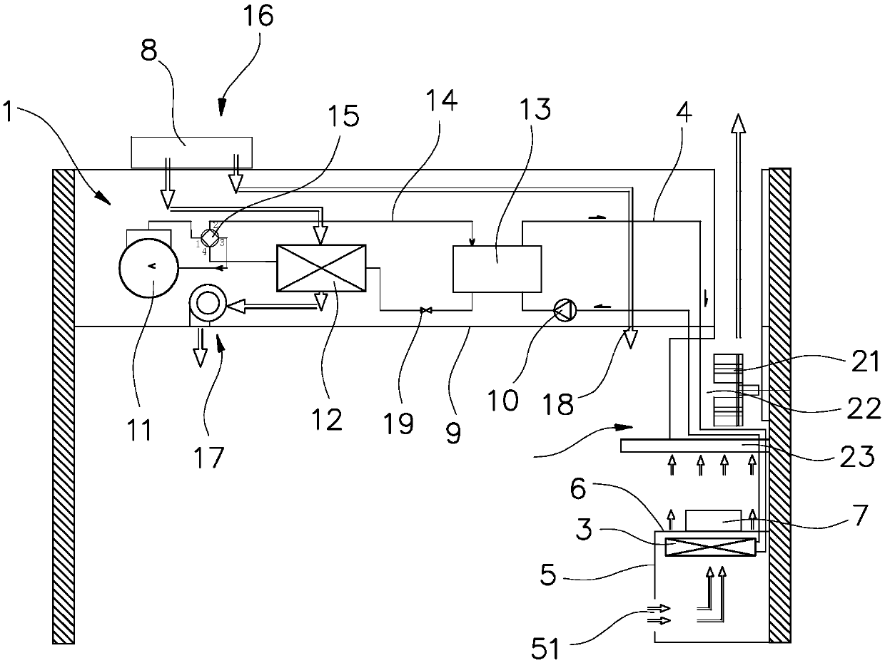 Air conditioning system for kitchen