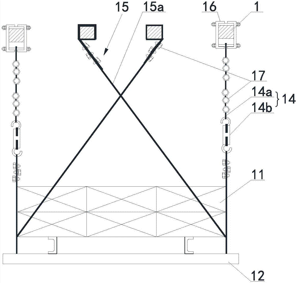 A suspended anti-shake construction platform and its installation method