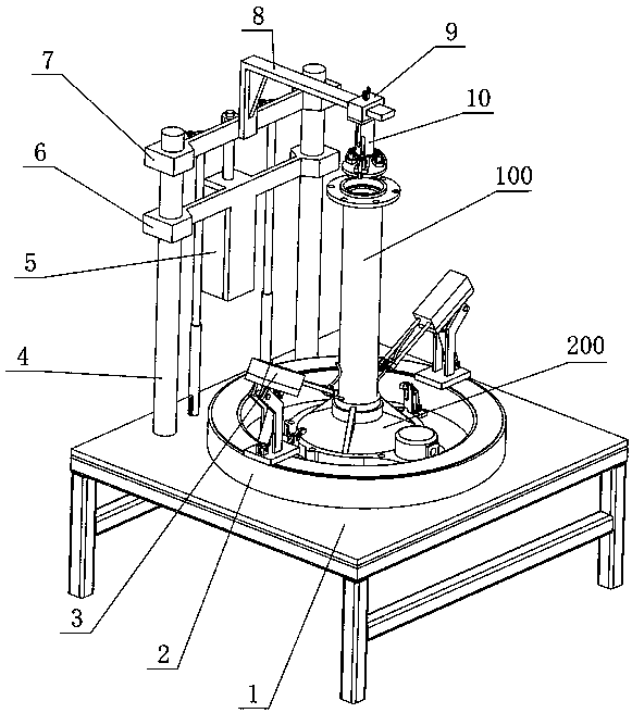 Computer-controlled supporting axle tube and blind housing welding device and using method