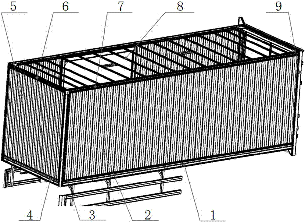 Assembly type light weight logistics carriage structure