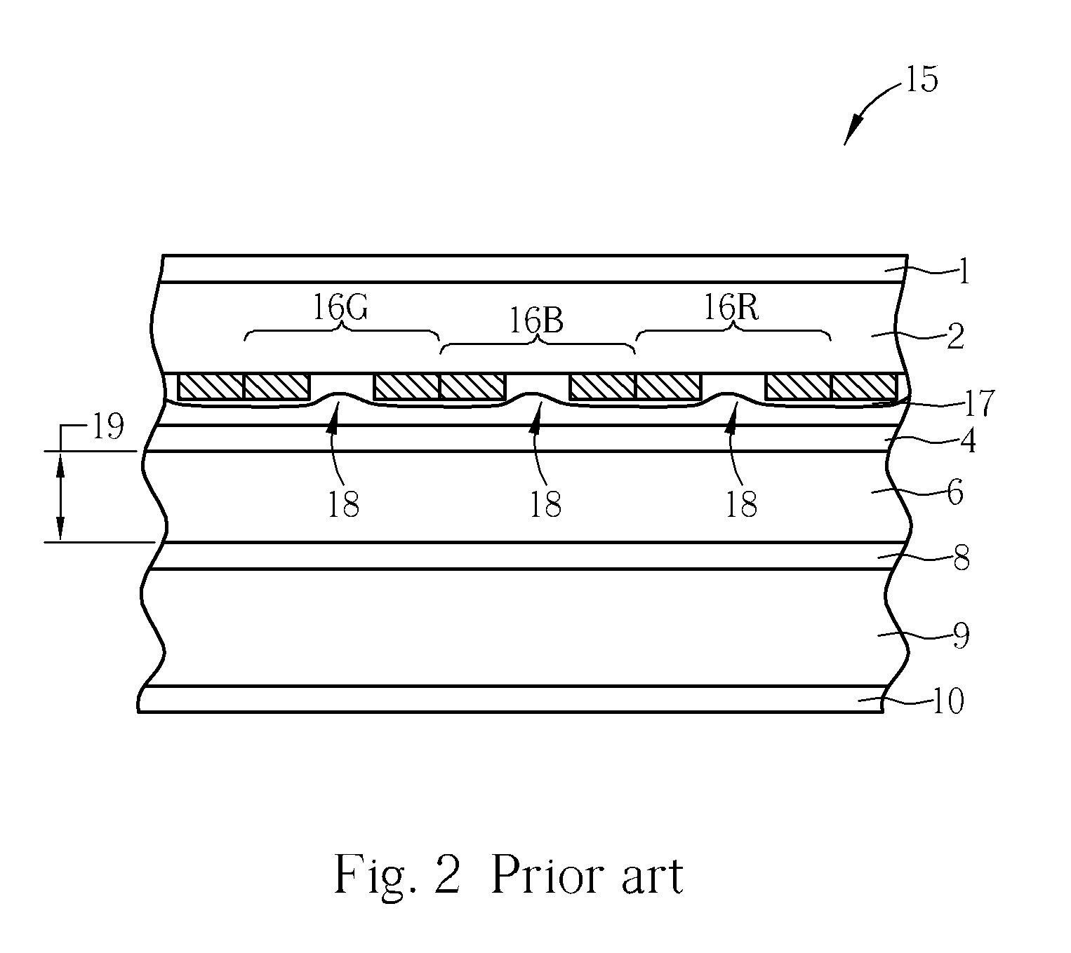 Liquid crystal display having color filters with recess structures