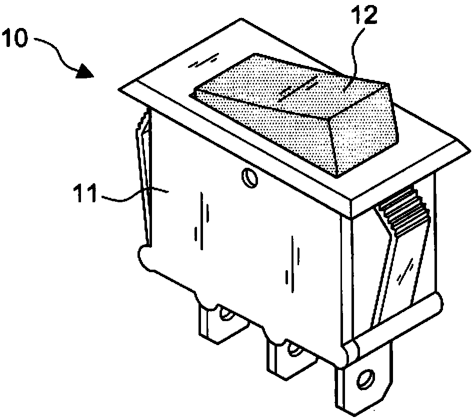 Switch module internally provided with surge absorbing and double circuit breaking structure