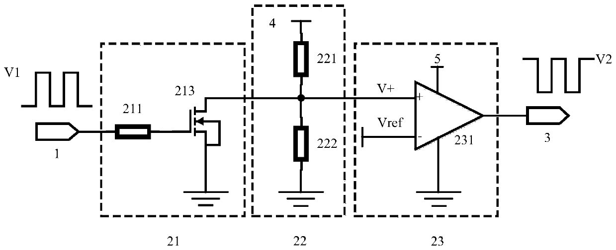 Voltage type collision detection circuit