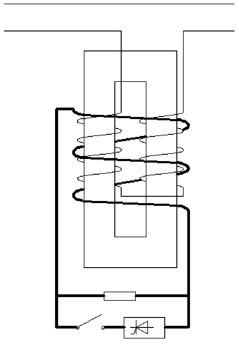 Strong coupled type power failure current limiter