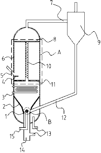 Coal gasification reaction device