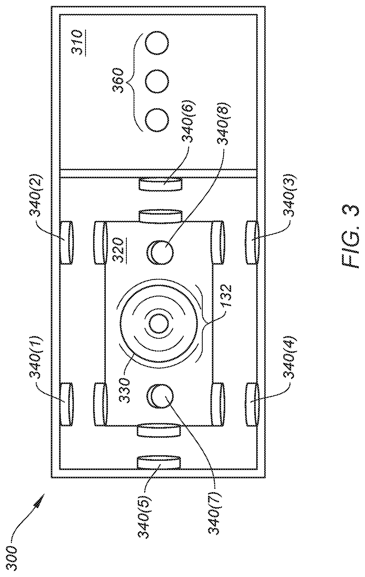 Suspended speaker housing in a teleconference system