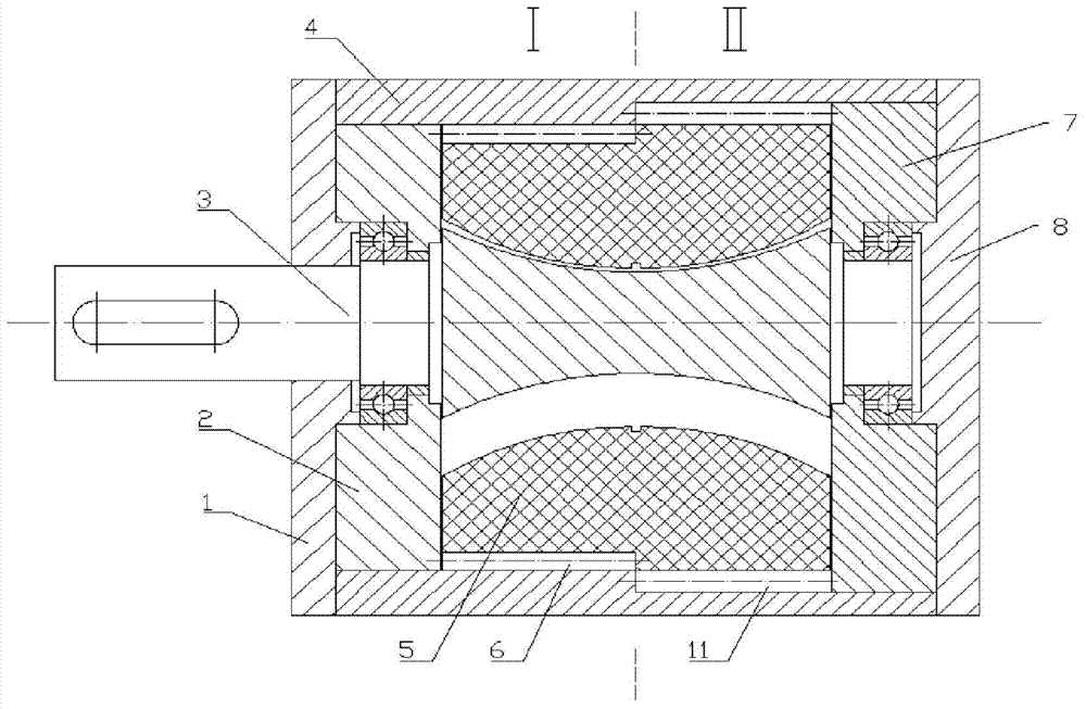 Pneumatic vane motor with rolling pairs