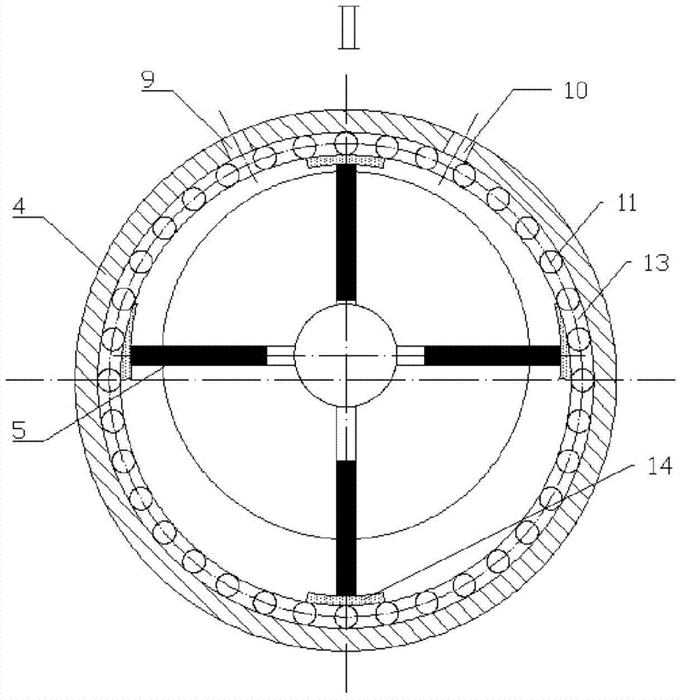 Pneumatic vane motor with rolling pairs