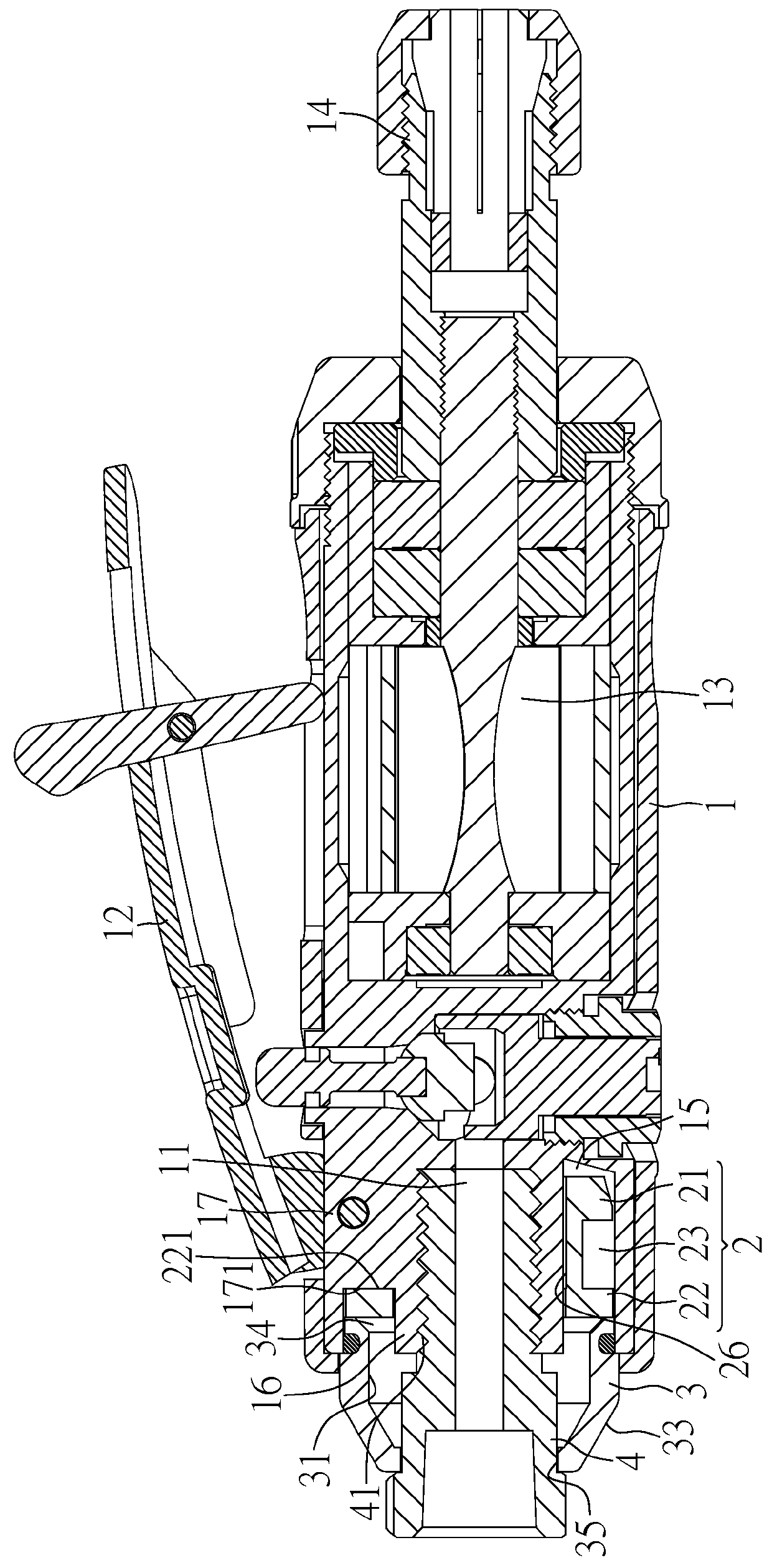 Compressed air tool having silencer structure