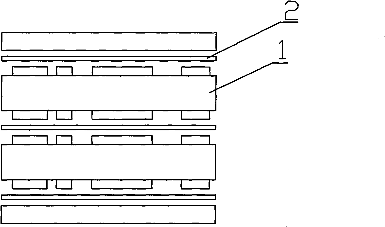 Internal board structure for printed circuit board
