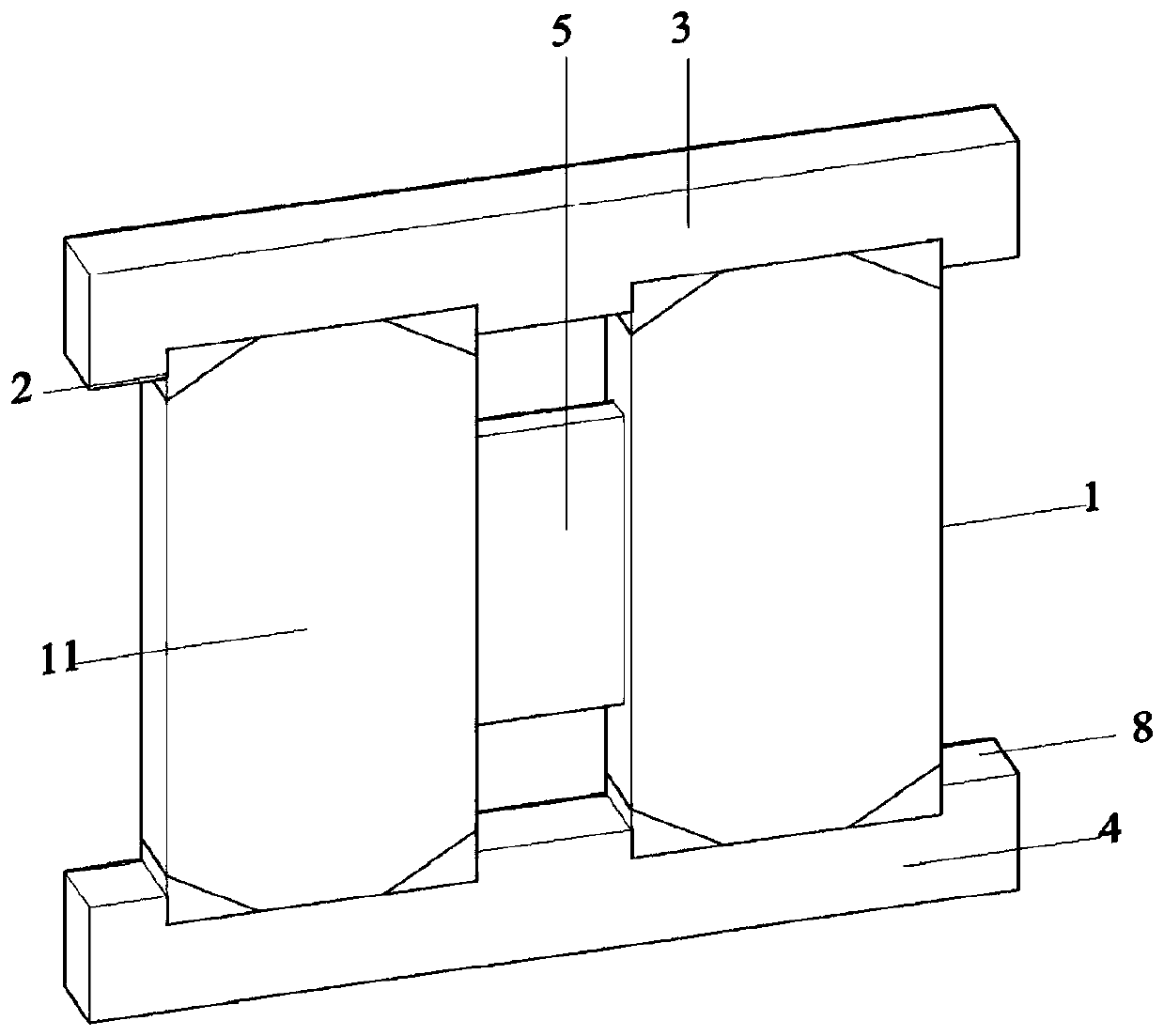 A prestressed self-resetting damage controllable assembled swing wall