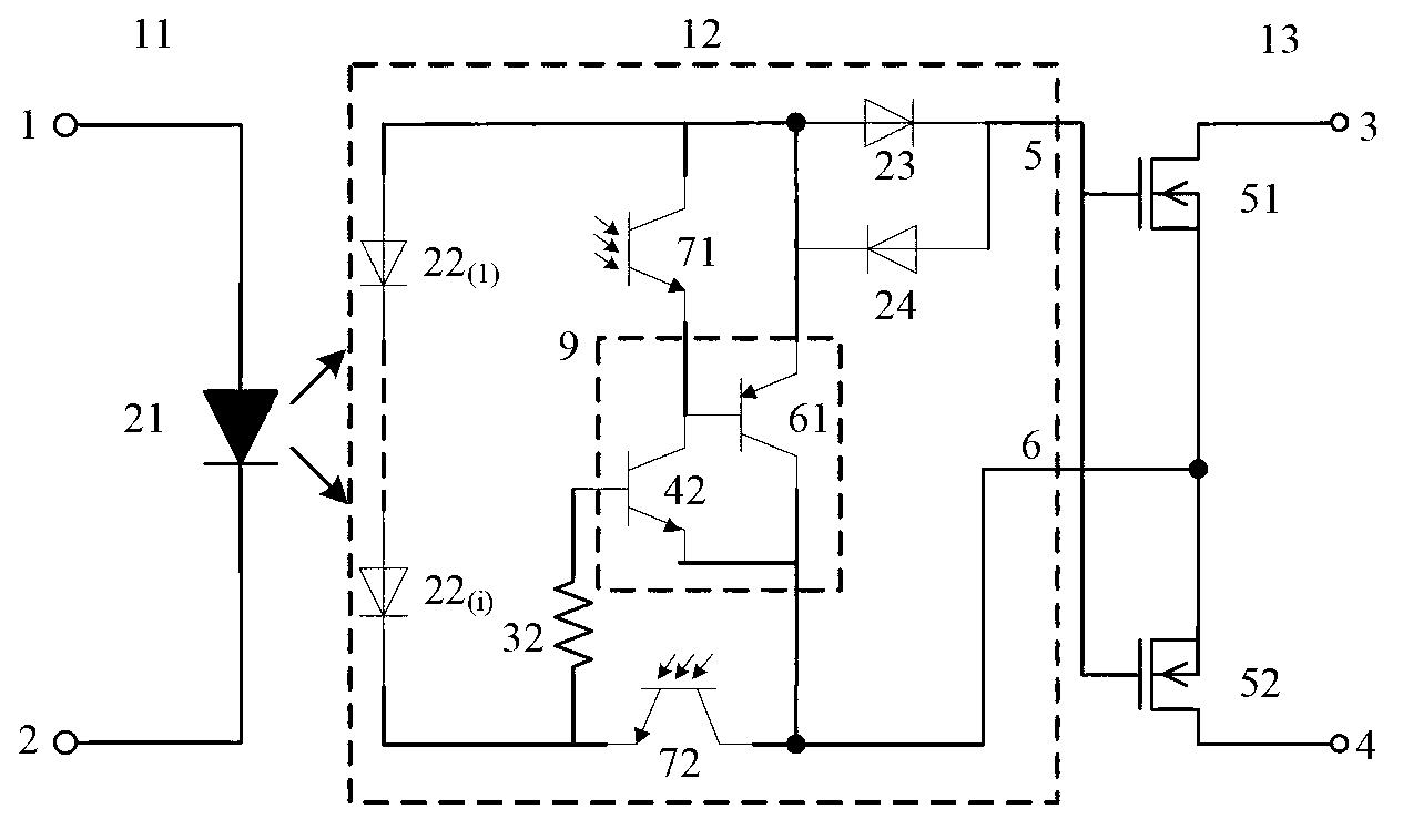High-speed photoelectric relay