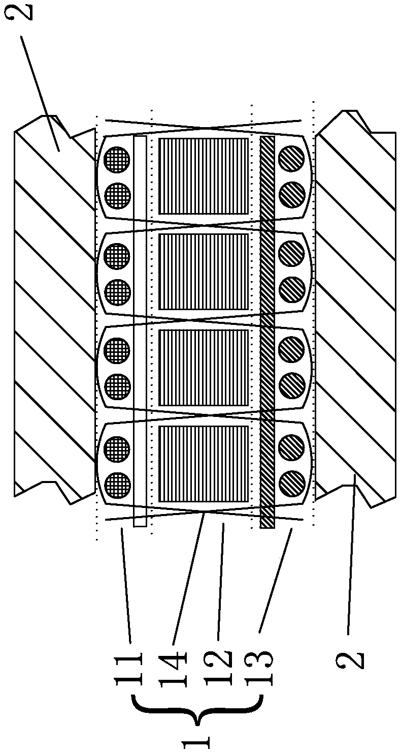 Electrothermal composite material with three-dimensional filling structure