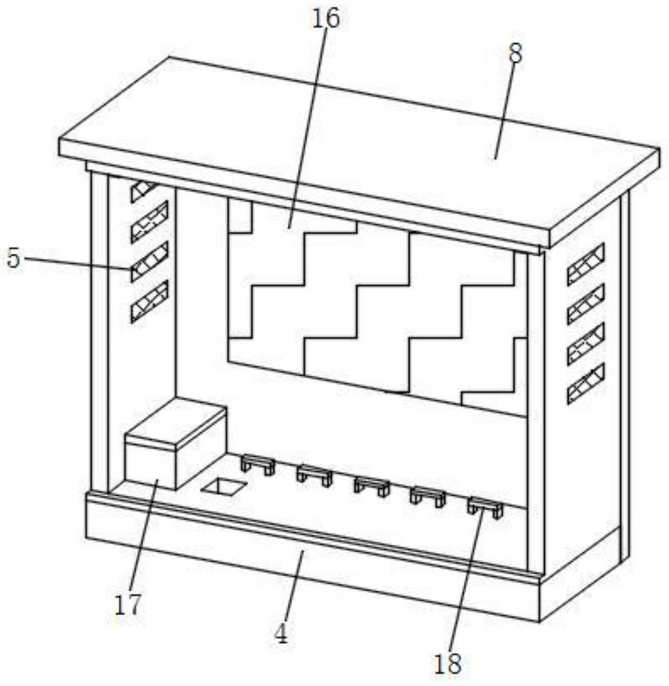 Beautifying box mounting structure with anti-falling structure