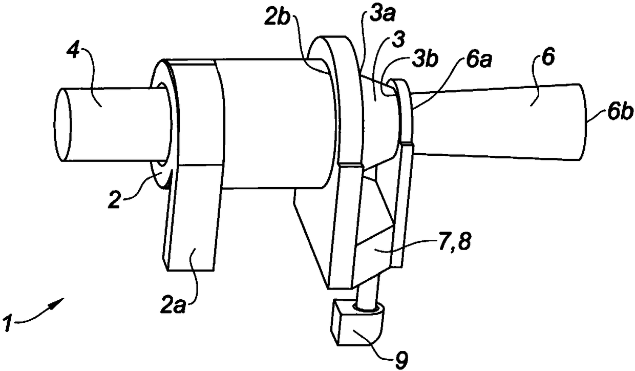 Device for suction and decantation of a crankcase gas and associated installation