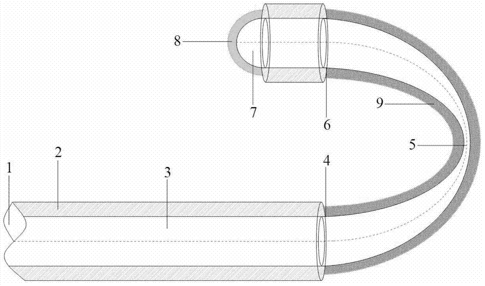 U-shaped biconical fiber biofilm sensor and method of making and measuring