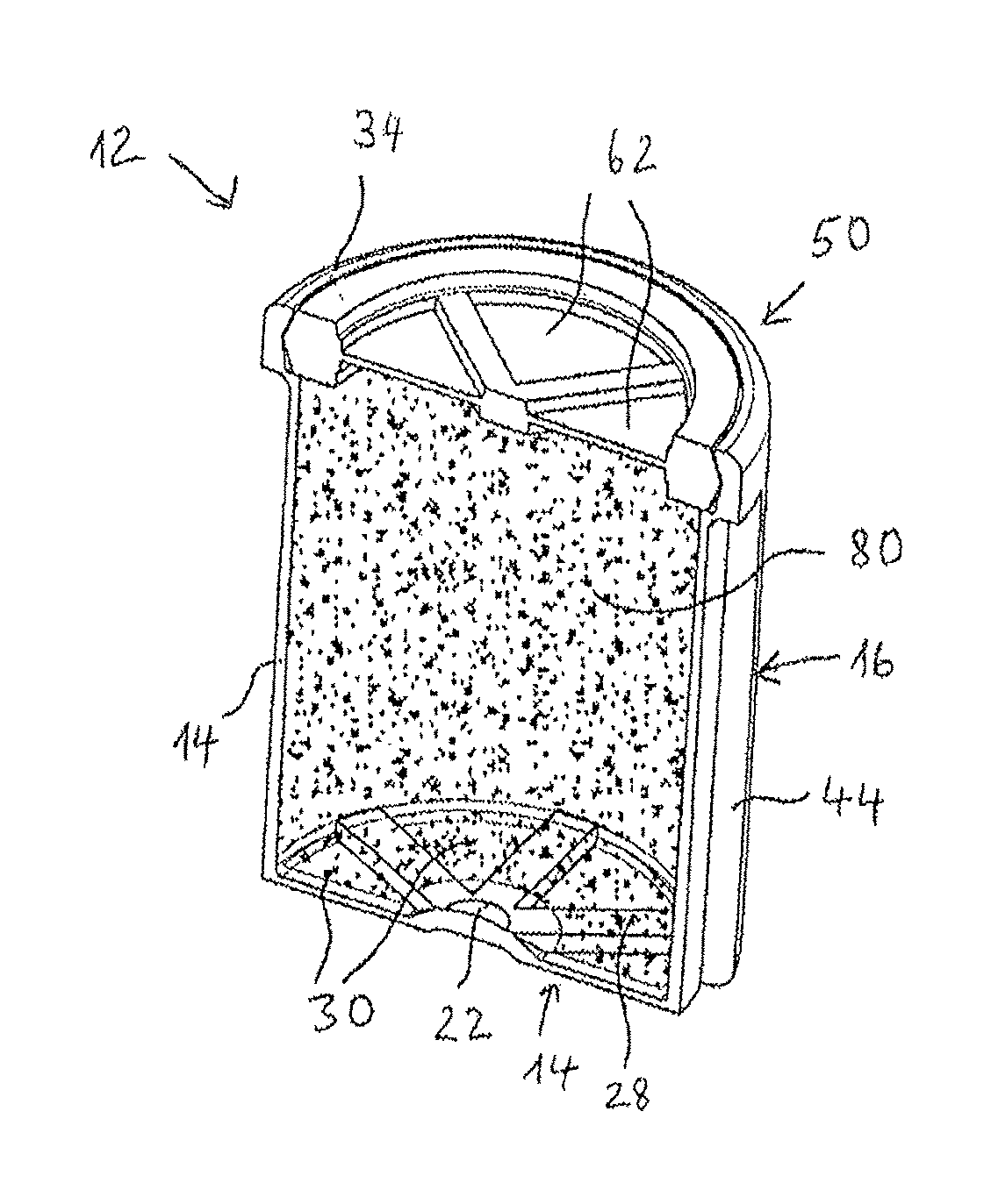 Canister for containing an active material