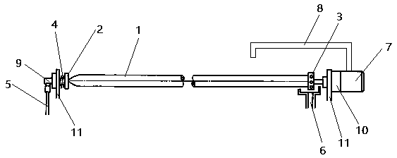 Wet dividing rod structure in wet dividing layering device of a sizing machine